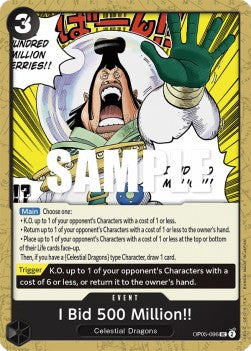 I Bid 500 Million!! (OP05-096) (Awakening of the New Era)