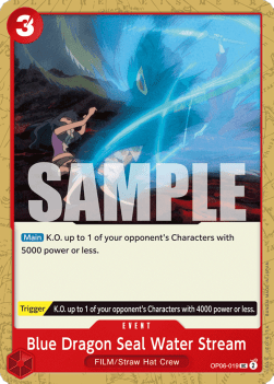 Blue Dragon Seal Water Stream (OP06-019) (Wings of the Captain)