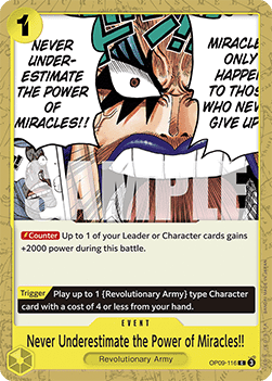 Never Underestimate the Power of Miracles!! (OP09-116) (Emperors in the New World)