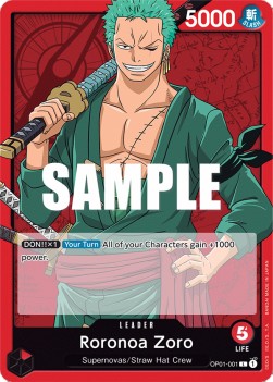 Roronoa Zoro (OP01-001) (V.1) (Romance Dawn)