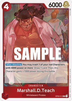 Marshall.D.Teach (OP03-012) (Pillars of Strength)