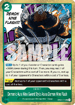 Demonic Aura Nine-Sword Style Asura Demon Nine Flash (OP07-036) (500 Years into the Future)