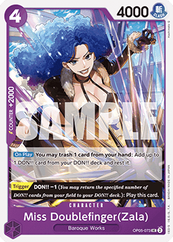 Miss Doublefinger(Zala) (OP05-073) (V.1) (The Best)
