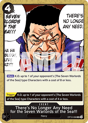 There's No Longer Any Need for the Seven Warlords of the Sea!!! (OP10-096) (Royal Blood)