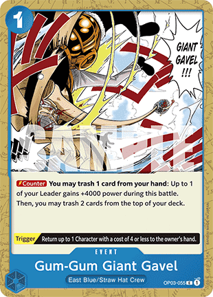Gum-Gum Giant Gavel (OP03-055) (V.1) (The Best)